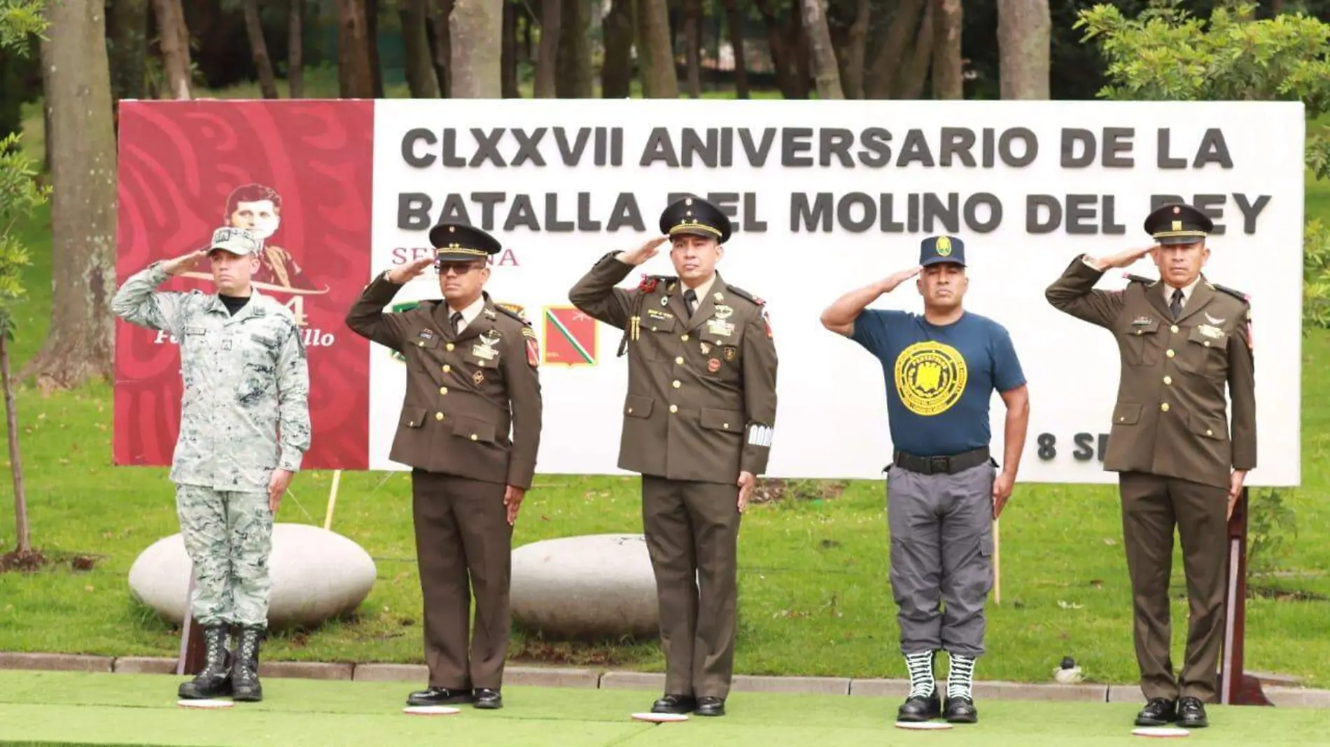 Conmemoran en Los Pinos el CLXXVII Aniversario de la Batalla del Molino del Rey